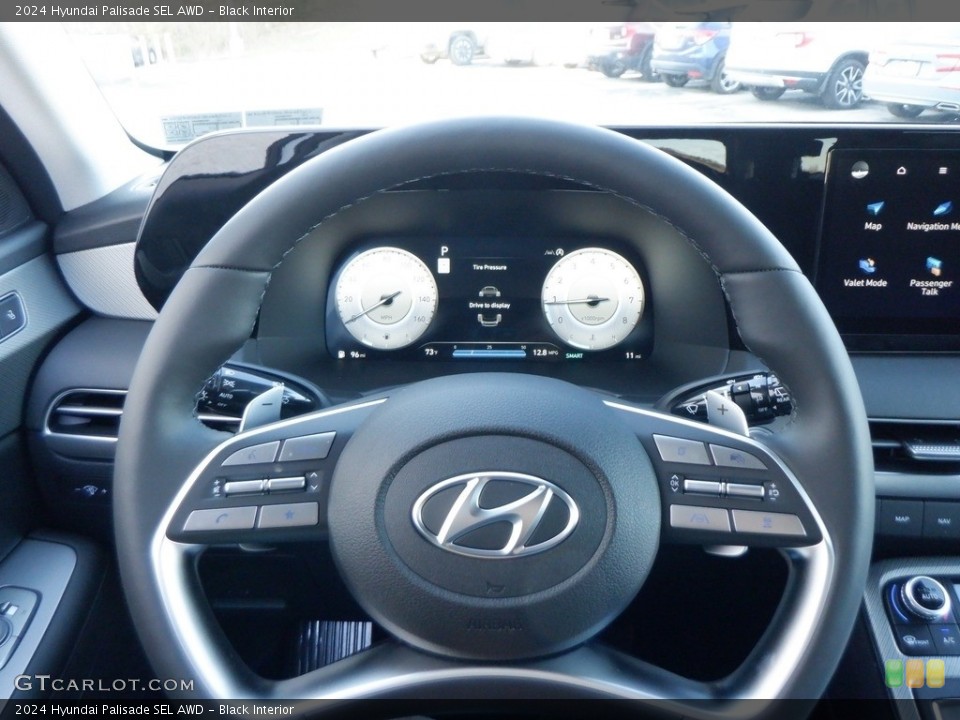 Black Interior Steering Wheel for the 2024 Hyundai Palisade SEL AWD #146716075