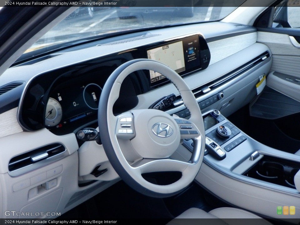 Navy/Beige Interior Dashboard for the 2024 Hyundai Palisade Calligraphy AWD #146716402