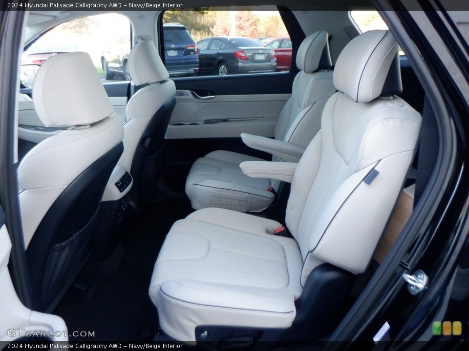 Navy/Beige Interior Rear Seat for the 2024 Hyundai Palisade Calligraphy AWD #146716534