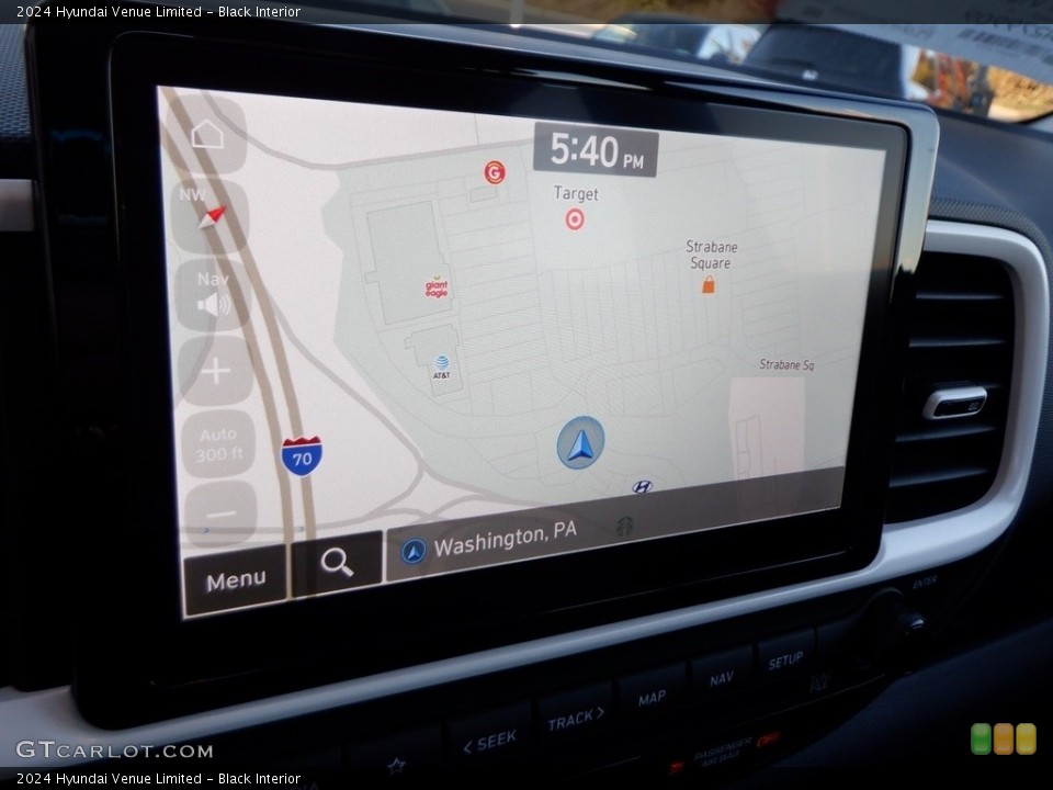 Black Interior Navigation for the 2024 Hyundai Venue Limited #146716792