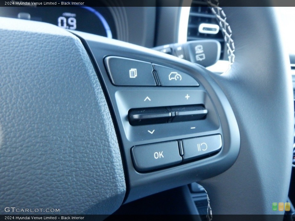 Black Interior Steering Wheel for the 2024 Hyundai Venue Limited #146716858