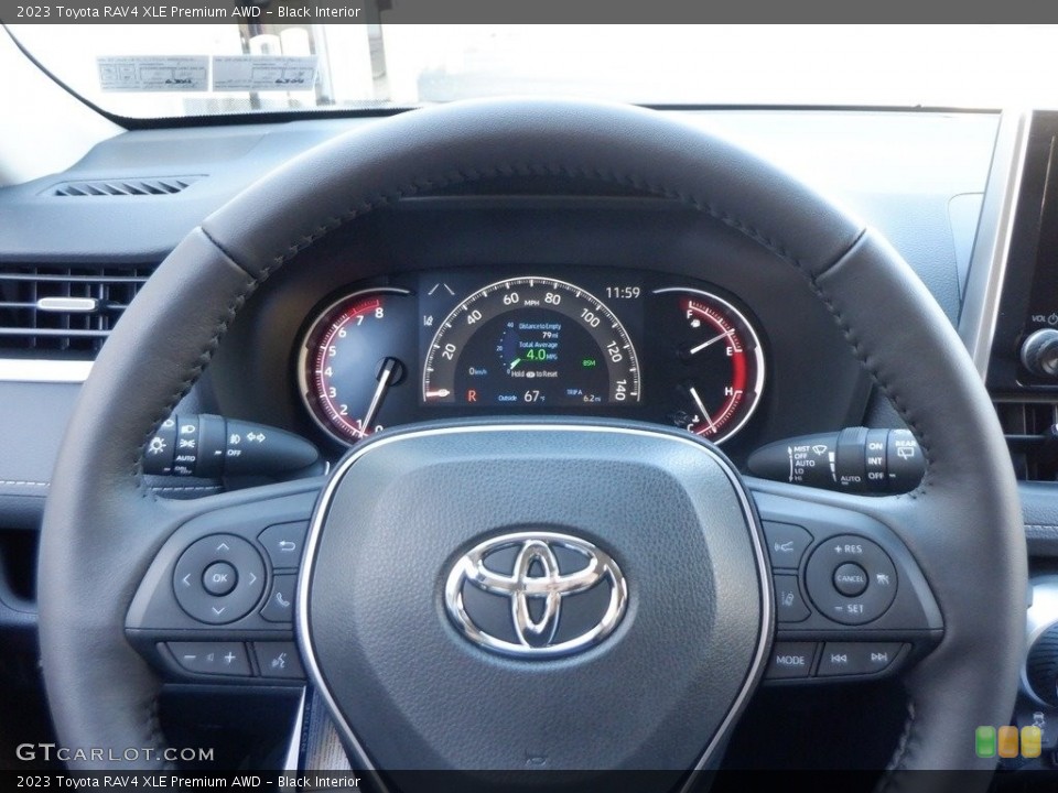 Black Interior Steering Wheel for the 2023 Toyota RAV4 XLE Premium AWD #146716861
