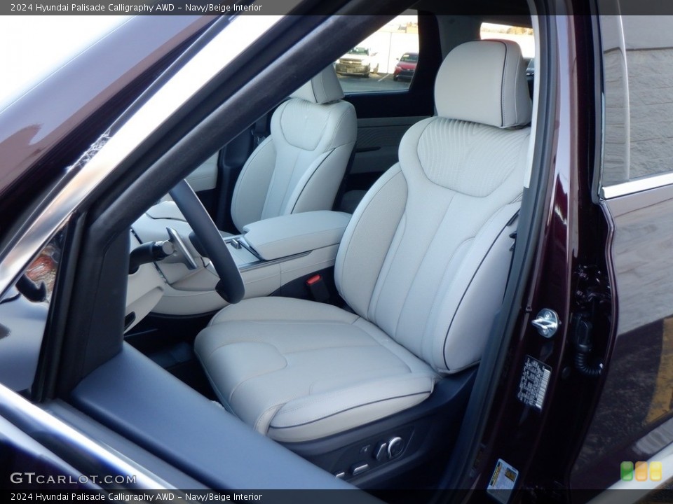 Navy/Beige Interior Front Seat for the 2024 Hyundai Palisade Calligraphy AWD #146716969