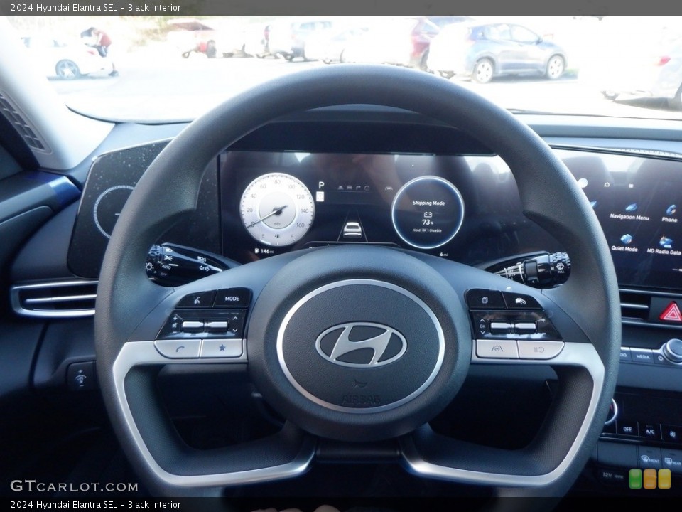 Black Interior Steering Wheel for the 2024 Hyundai Elantra SEL #146717116