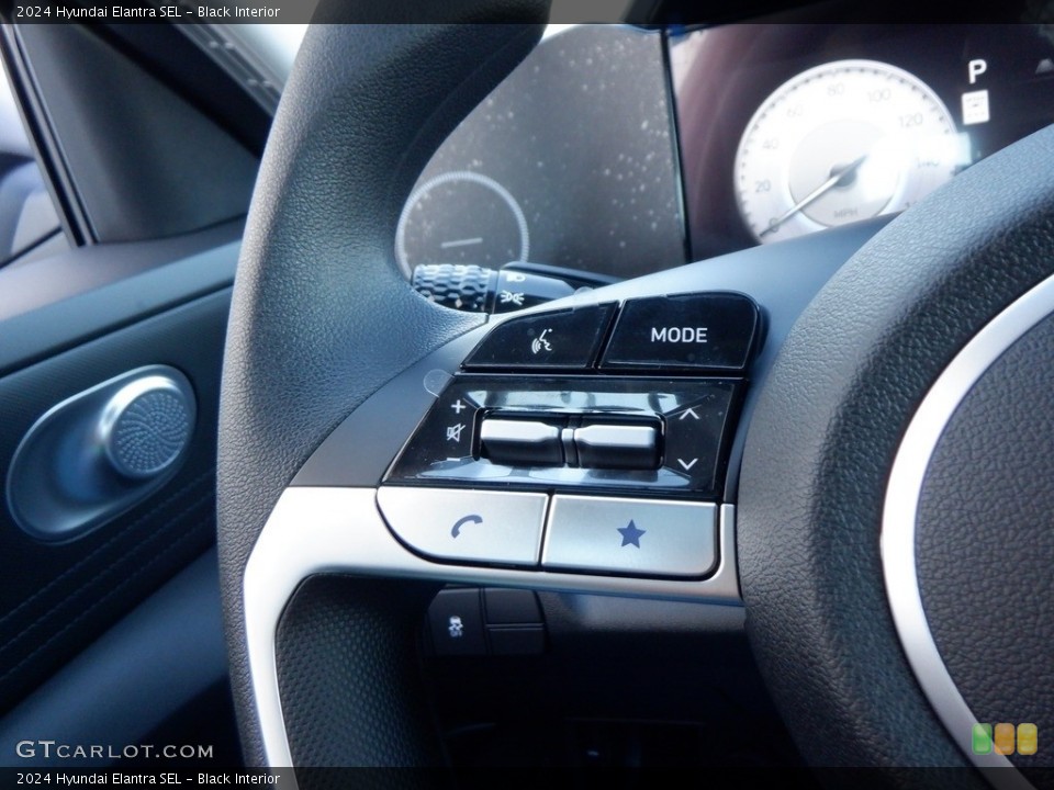 Black Interior Steering Wheel for the 2024 Hyundai Elantra SEL #146717119