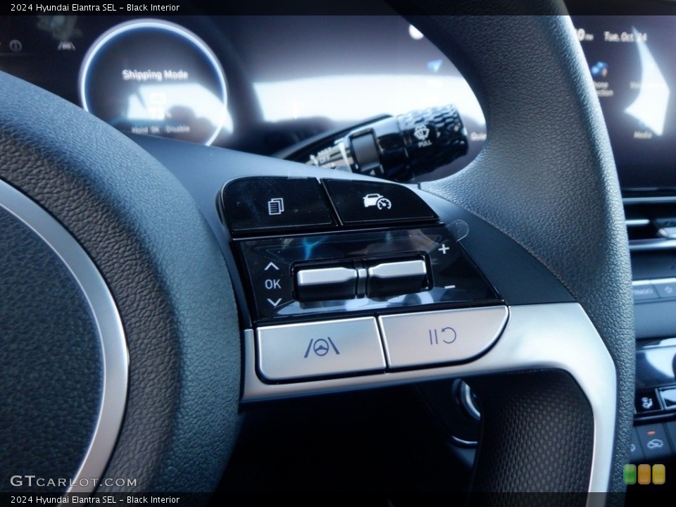 Black Interior Steering Wheel for the 2024 Hyundai Elantra SEL #146717122