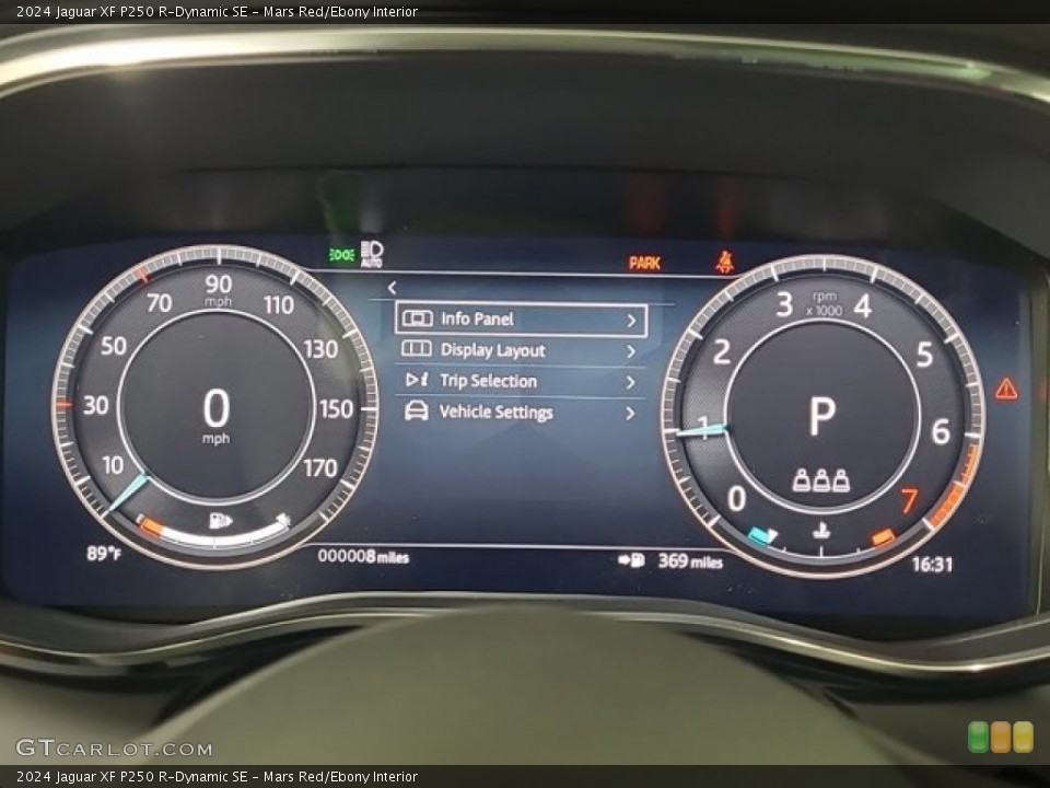 Mars Red/Ebony Interior Gauges for the 2024 Jaguar XF P250 R-Dynamic SE #146718289