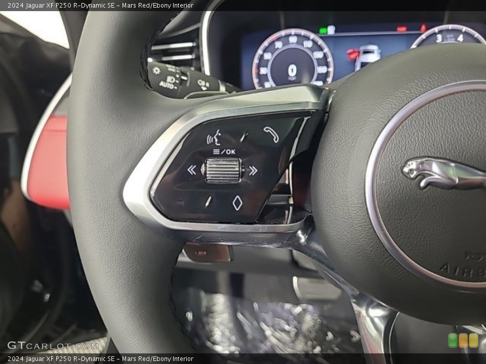 Mars Red/Ebony Interior Steering Wheel for the 2024 Jaguar XF P250 R-Dynamic SE #146718337