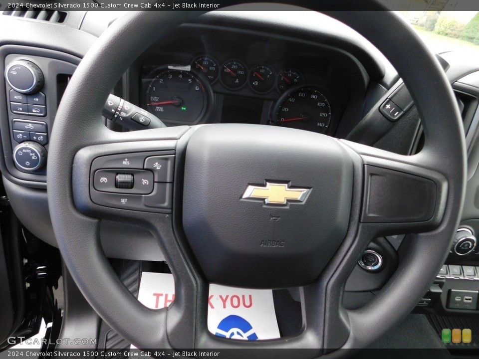 Jet Black Interior Steering Wheel for the 2024 Chevrolet Silverado 1500 Custom Crew Cab 4x4 #146718910