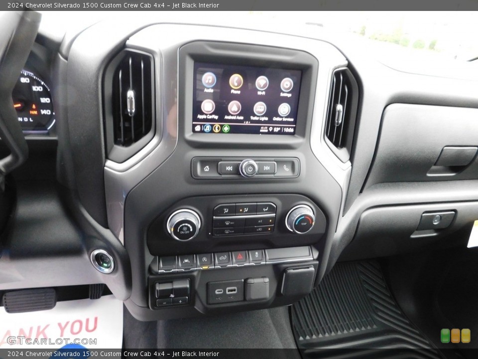 Jet Black Interior Controls for the 2024 Chevrolet Silverado 1500 Custom Crew Cab 4x4 #146719003