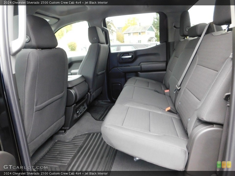 Jet Black Interior Rear Seat for the 2024 Chevrolet Silverado 1500 Custom Crew Cab 4x4 #146719174