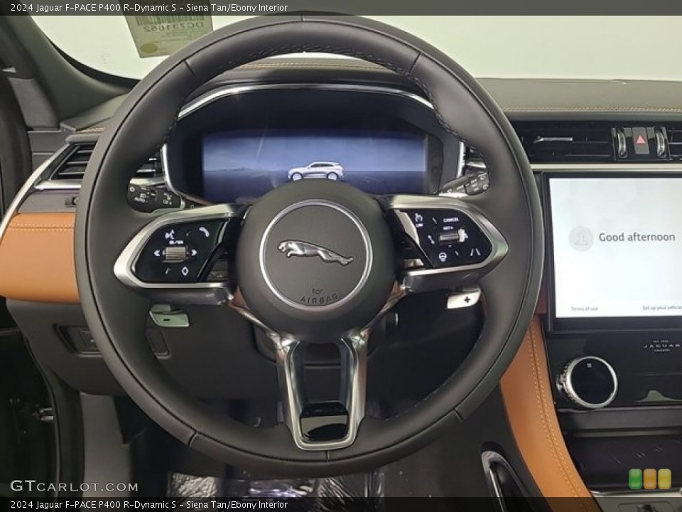 Siena Tan/Ebony Interior Steering Wheel for the 2024 Jaguar F-PACE P400 R-Dynamic S #146719447