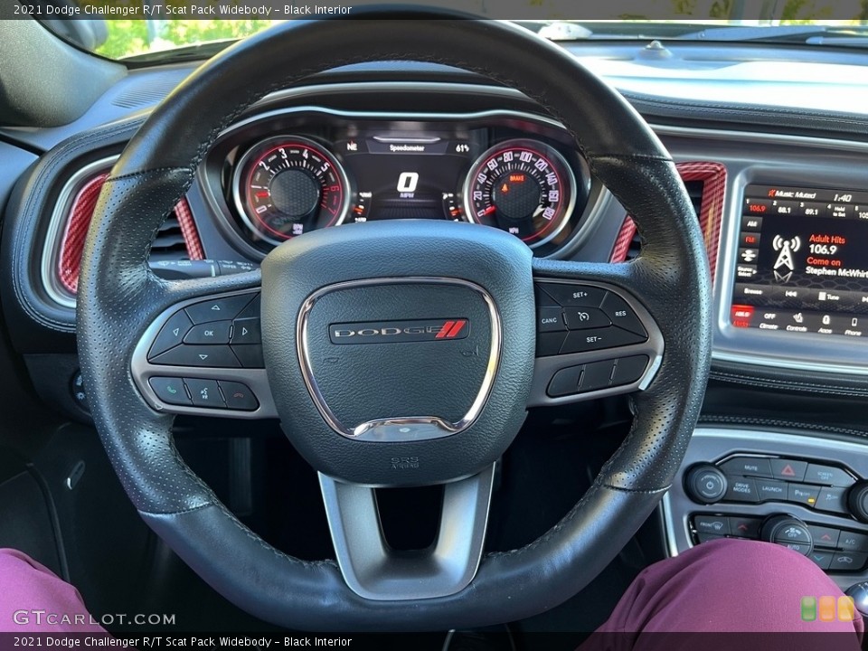 Black Interior Steering Wheel for the 2021 Dodge Challenger R/T Scat Pack Widebody #146719585