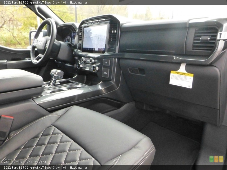 Black Interior Dashboard for the 2022 Ford F150 Sherrod XLT SuperCrew 4x4 #146720376