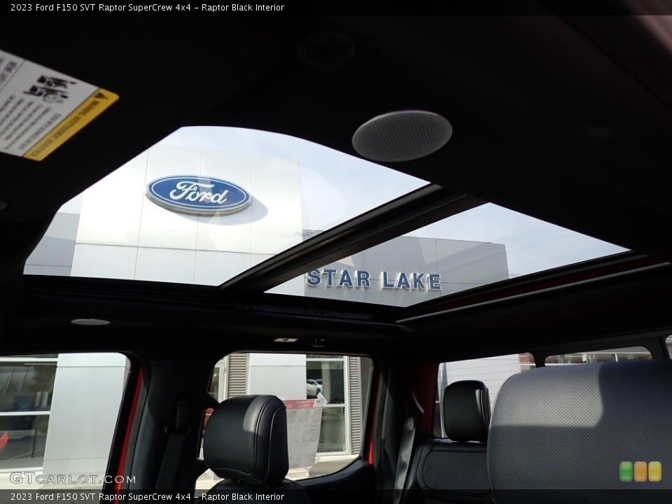 Raptor Black Interior Sunroof for the 2023 Ford F150 SVT Raptor SuperCrew 4x4 #146720544