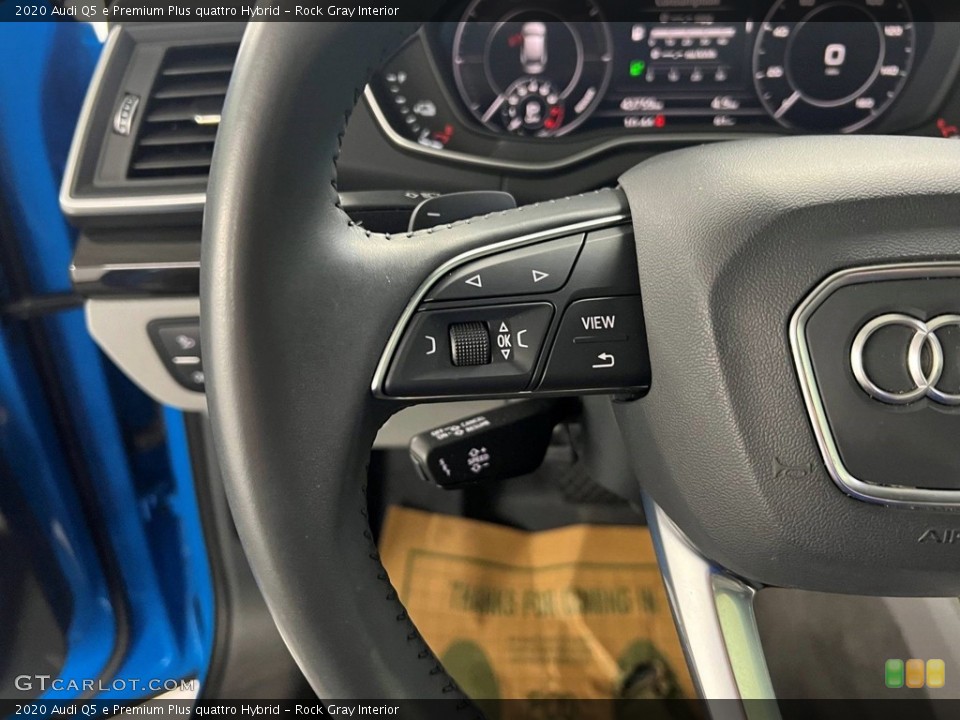 Rock Gray Interior Steering Wheel for the 2020 Audi Q5 e Premium Plus quattro Hybrid #146720562