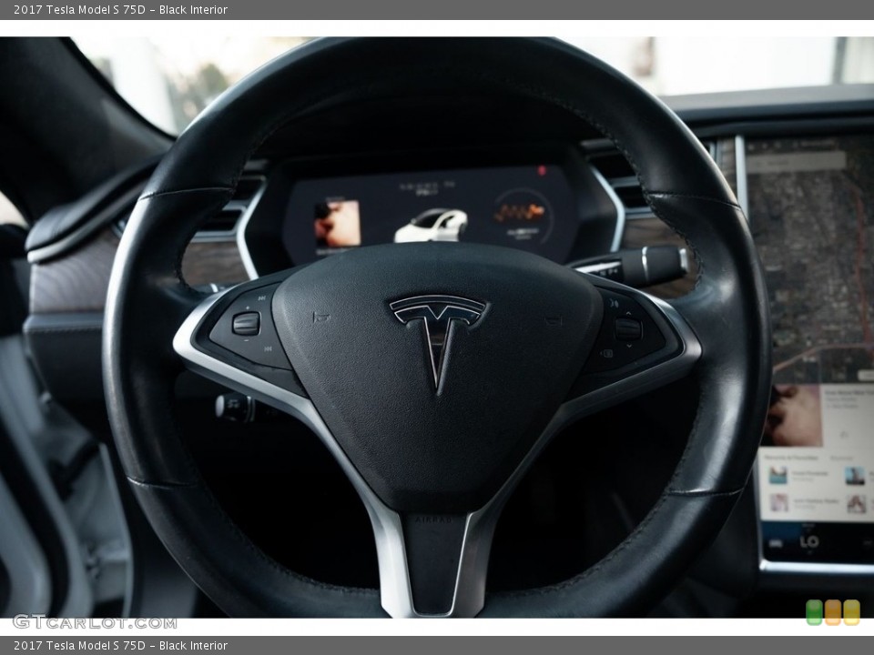 Black Interior Steering Wheel for the 2017 Tesla Model S 75D #146720565