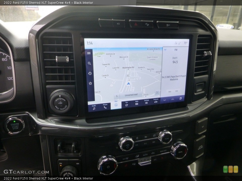 Black Interior Navigation for the 2022 Ford F150 Sherrod XLT SuperCrew 4x4 #146721183