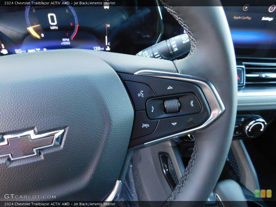 Jet Black/Artemis Interior Steering Wheel for the 2024 Chevrolet Trailblazer ACTIV AWD #146721756