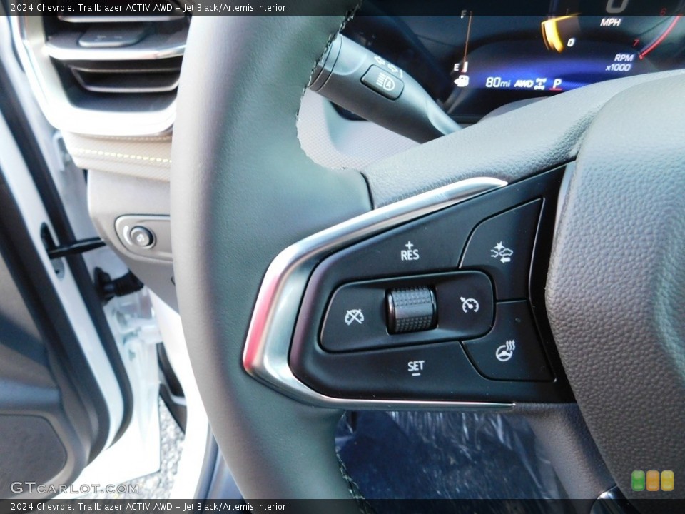 Jet Black/Artemis Interior Steering Wheel for the 2024 Chevrolet Trailblazer ACTIV AWD #146721783