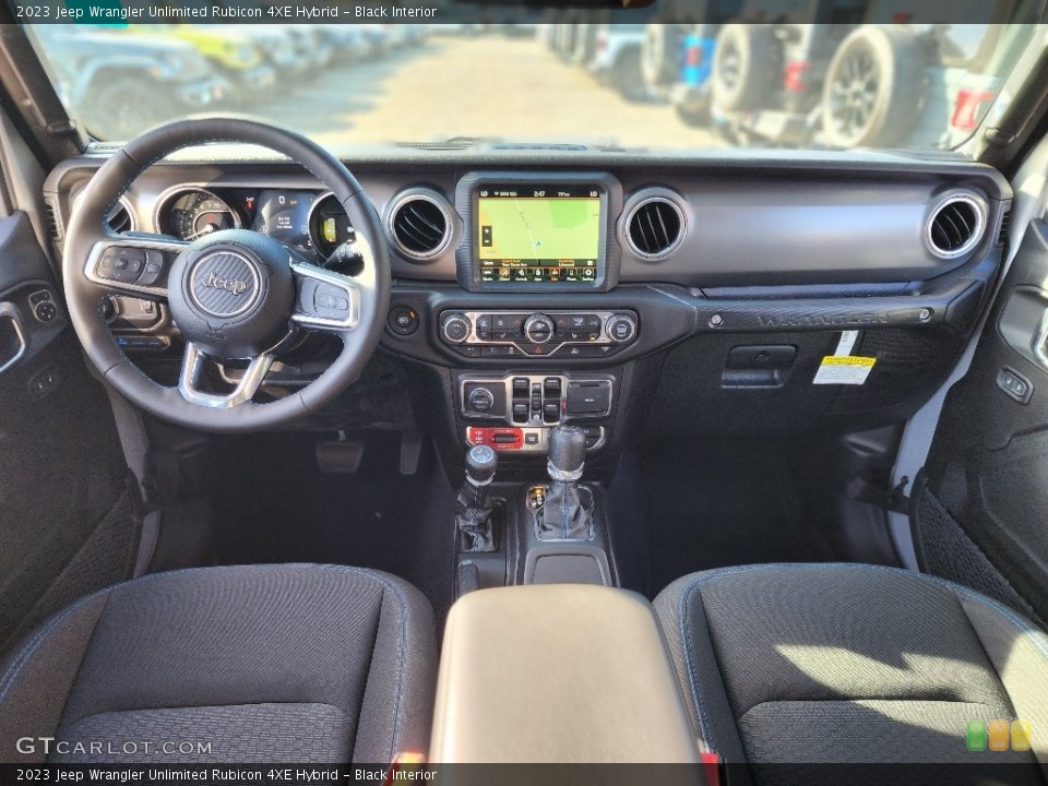 Black Interior Dashboard for the 2023 Jeep Wrangler Unlimited Rubicon 4XE Hybrid #146721837