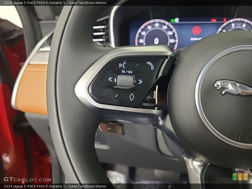 Siena Tan/Ebony Interior Steering Wheel for the 2024 Jaguar F-PACE P400 R-Dynamic S #146722035