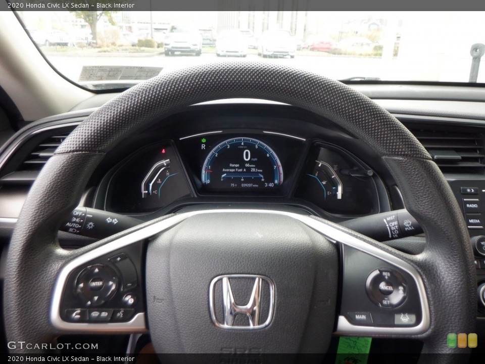 Black Interior Steering Wheel for the 2020 Honda Civic LX Sedan #146723721