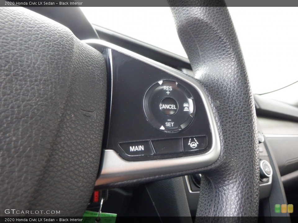 Black Interior Steering Wheel for the 2020 Honda Civic LX Sedan #146723745
