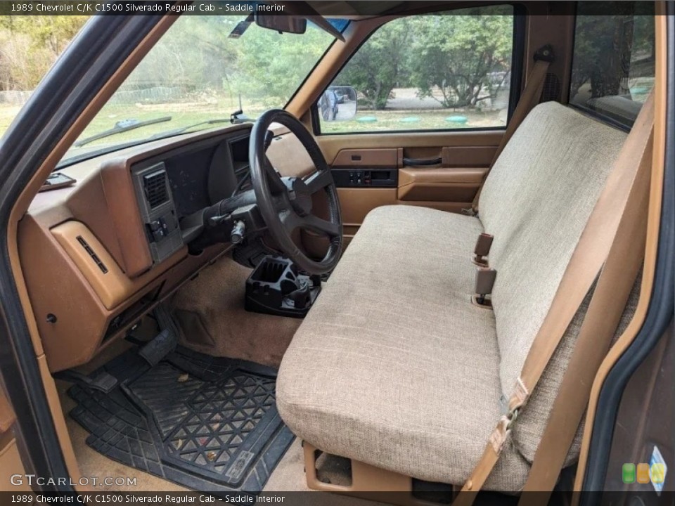 Saddle Interior Front Seat for the 1989 Chevrolet C/K C1500 Silverado Regular Cab #146723767