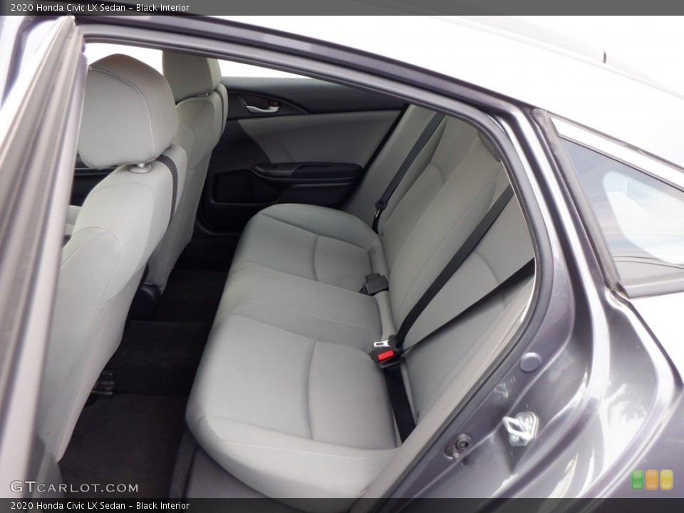 Black Interior Rear Seat for the 2020 Honda Civic LX Sedan #146723888