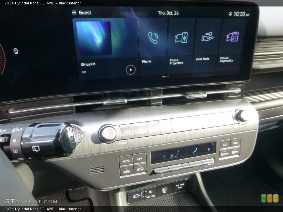 Black Interior Controls for the 2024 Hyundai Kona SEL AWD #146724273