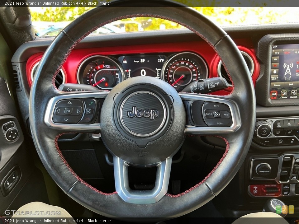 Black Interior Steering Wheel for the 2021 Jeep Wrangler Unlimited Rubicon 4x4 #146724939