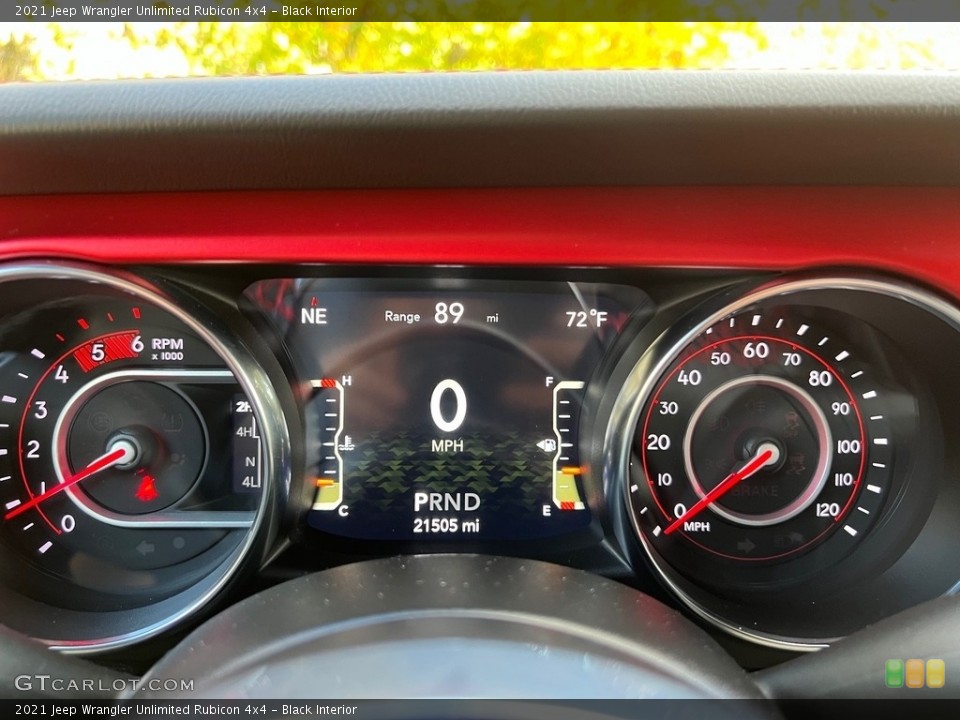 Black Interior Gauges for the 2021 Jeep Wrangler Unlimited Rubicon 4x4 #146724945