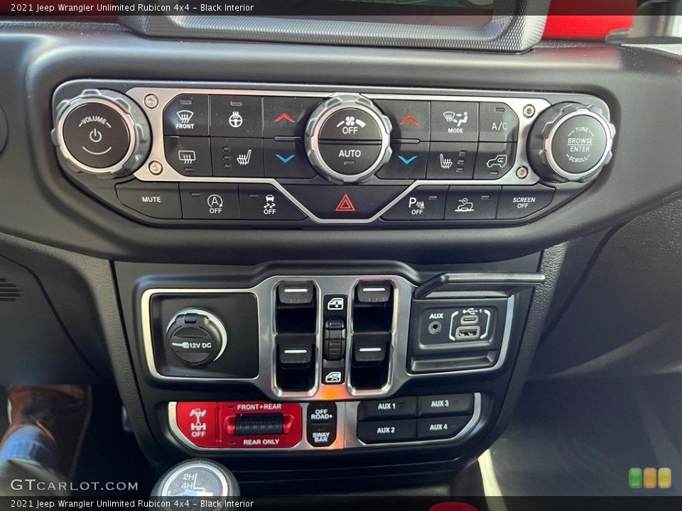 Black Interior Controls for the 2021 Jeep Wrangler Unlimited Rubicon 4x4 #146724972