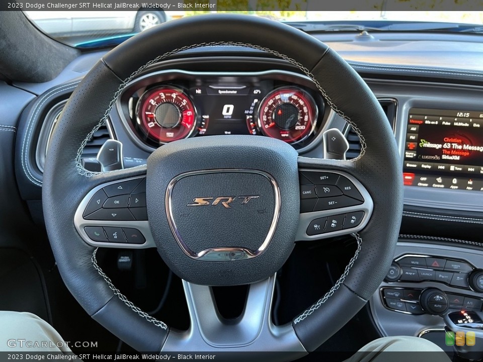 Black Interior Steering Wheel for the 2023 Dodge Challenger SRT Hellcat JailBreak Widebody #146725044
