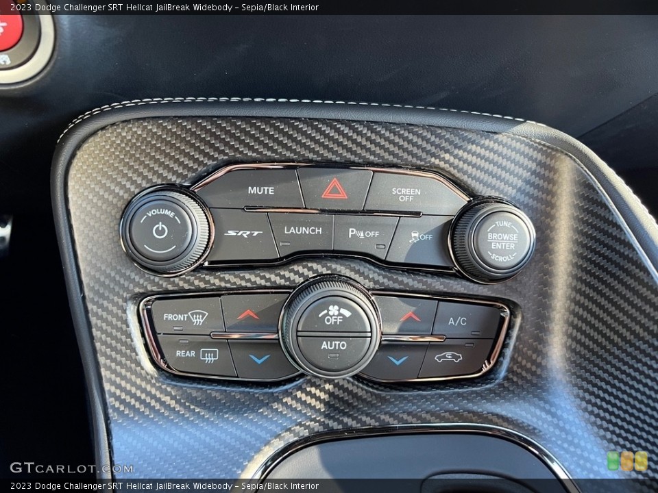 Sepia/Black Interior Controls for the 2023 Dodge Challenger SRT Hellcat JailBreak Widebody #146725158