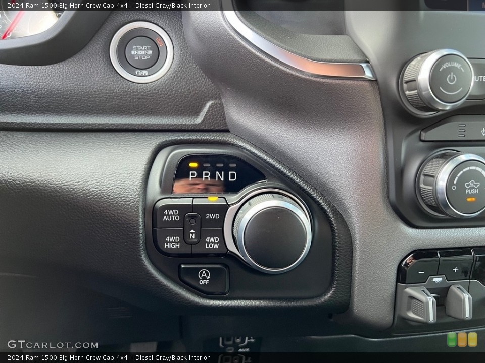 Diesel Gray/Black Interior Controls for the 2024 Ram 1500 Big Horn Crew Cab 4x4 #146726499