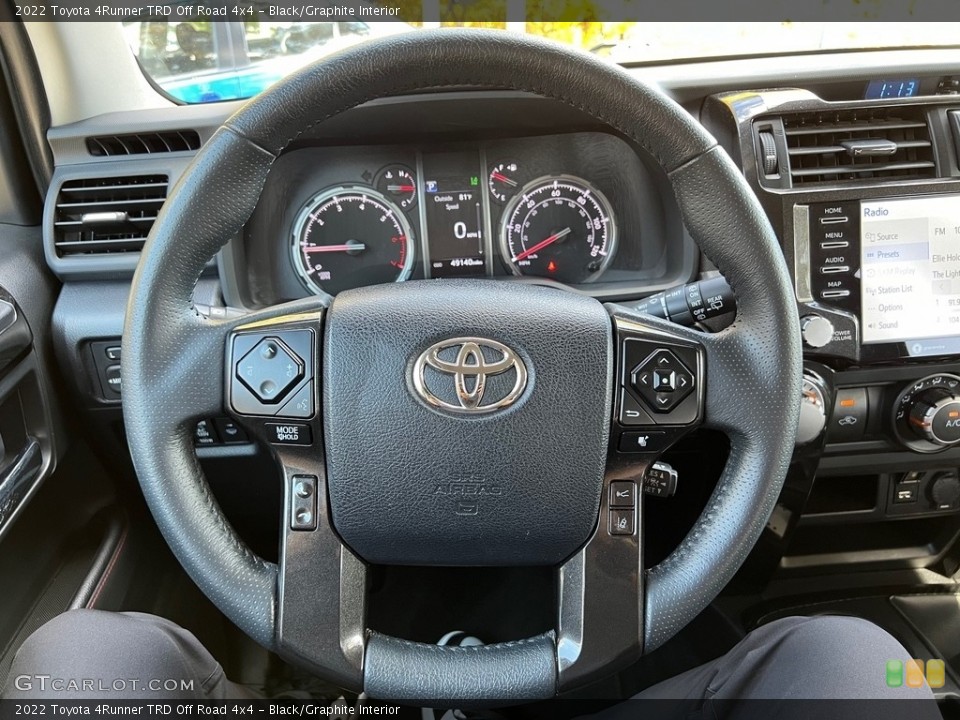 Black/Graphite Interior Steering Wheel for the 2022 Toyota 4Runner TRD Off Road 4x4 #146727737