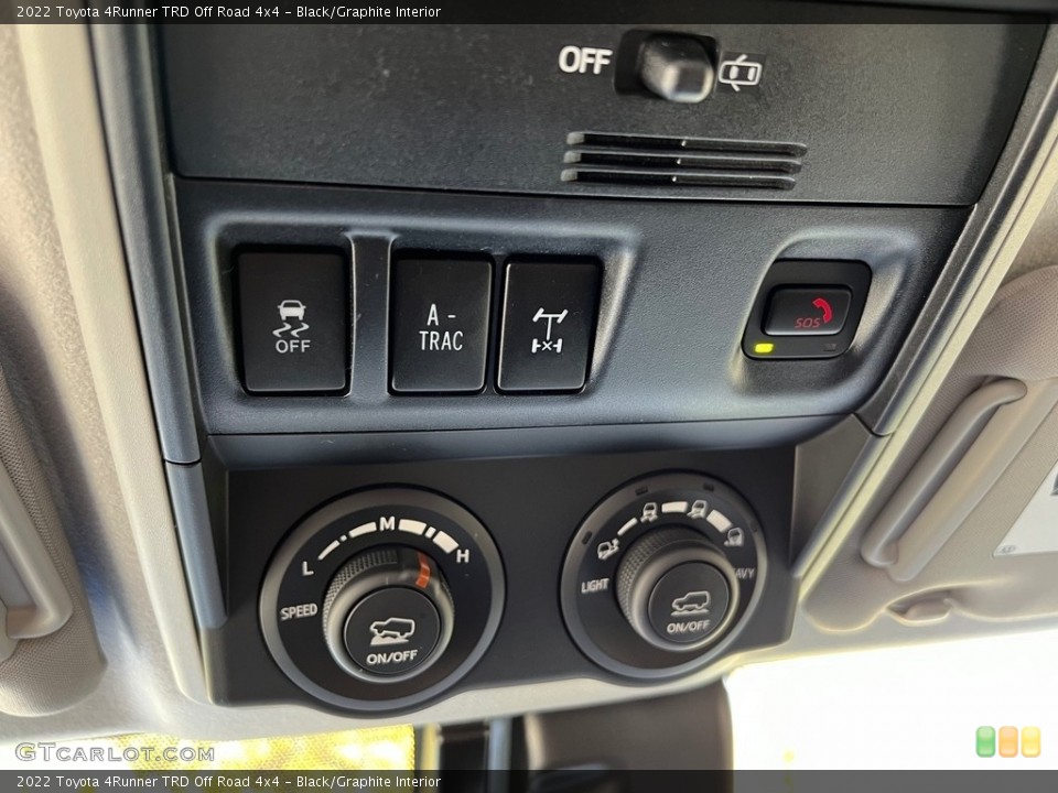 Black/Graphite Interior Controls for the 2022 Toyota 4Runner TRD Off Road 4x4 #146727866