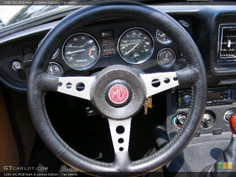 Tan Interior Steering Wheel for the 1980 MG MGB Mark III Limited Edition #14672820