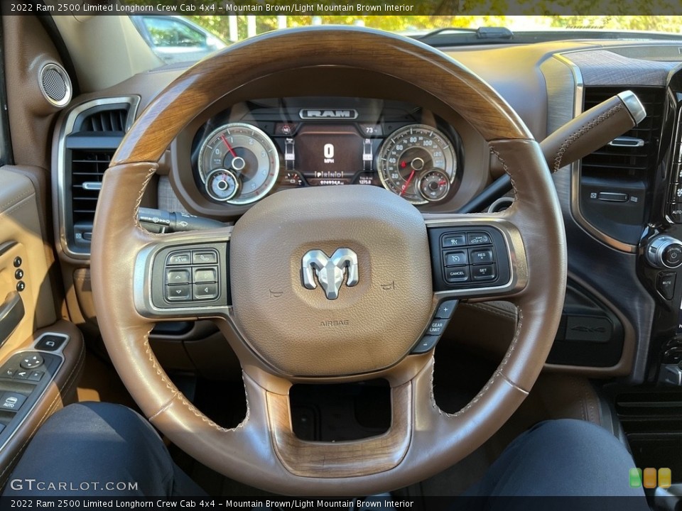 Mountain Brown/Light Mountain Brown Interior Steering Wheel for the 2022 Ram 2500 Limited Longhorn Crew Cab 4x4 #146728700