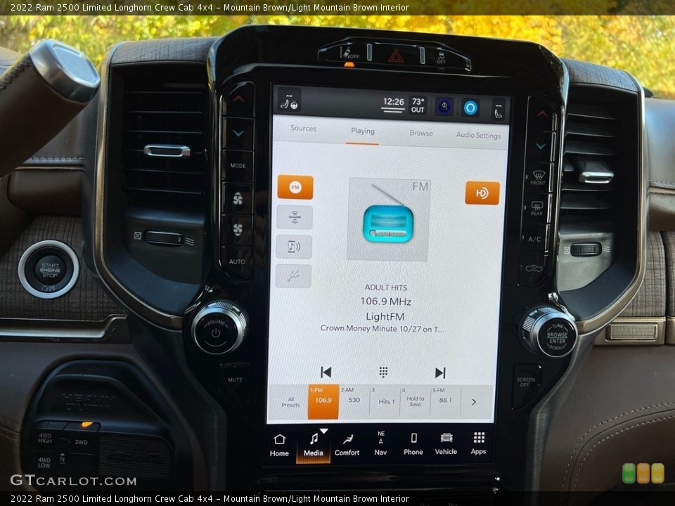 Mountain Brown/Light Mountain Brown Interior Controls for the 2022 Ram 2500 Limited Longhorn Crew Cab 4x4 #146728739