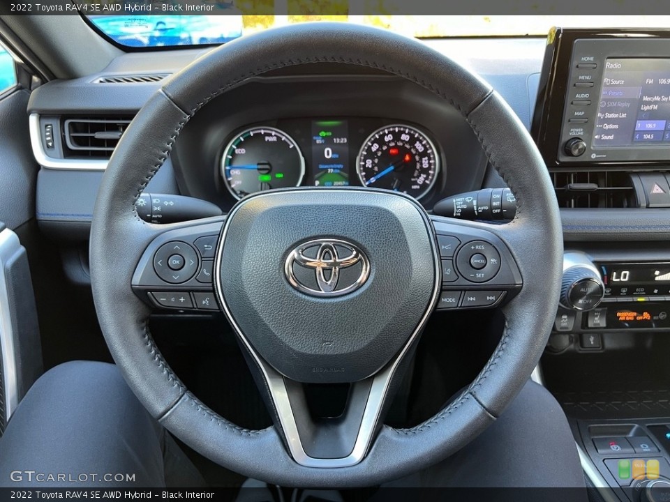 Black Interior Steering Wheel for the 2022 Toyota RAV4 SE AWD Hybrid #146729024