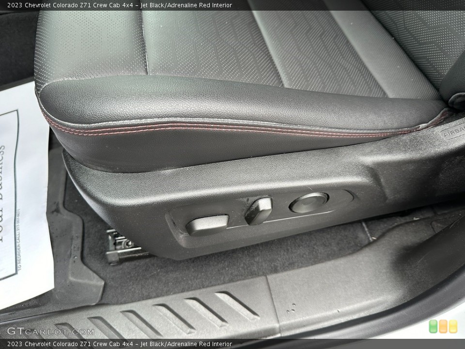Jet Black/Adrenaline Red Interior Front Seat for the 2023 Chevrolet Colorado Z71 Crew Cab 4x4 #146729723