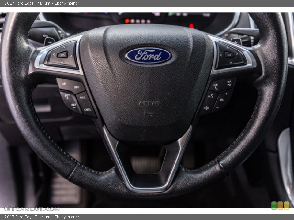 Ebony Interior Steering Wheel for the 2017 Ford Edge Titanium #146729726