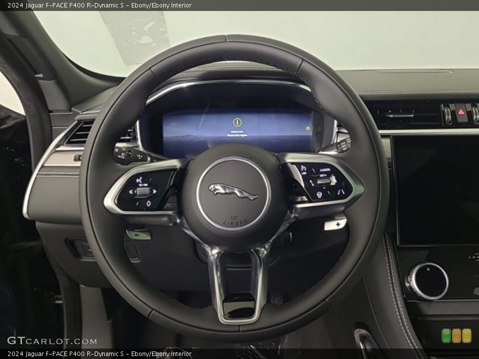 Ebony/Ebony Interior Steering Wheel for the 2024 Jaguar F-PACE P400 R-Dynamic S #146729819