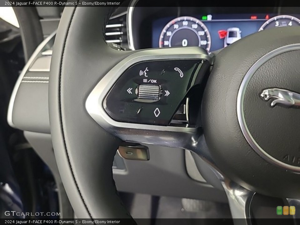 Ebony/Ebony Interior Steering Wheel for the 2024 Jaguar F-PACE P400 R-Dynamic S #146729849