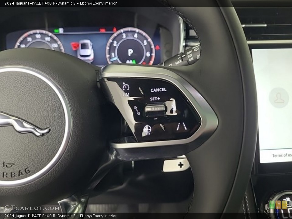 Ebony/Ebony Interior Steering Wheel for the 2024 Jaguar F-PACE P400 R-Dynamic S #146729867