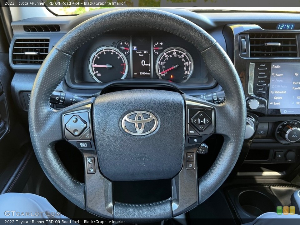 Black/Graphite Interior Steering Wheel for the 2022 Toyota 4Runner TRD Off Road 4x4 #146730113