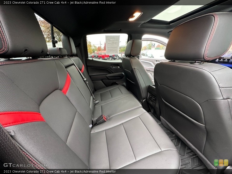 Jet Black/Adrenaline Red Interior Rear Seat for the 2023 Chevrolet Colorado Z71 Crew Cab 4x4 #146730158